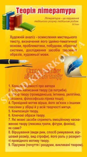 Стенд для кабінету літератури