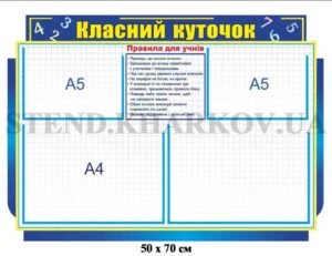 Класний куточок для кабінету математики