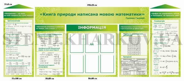 Стенди для кабінету математики у комплекті