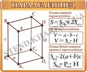Стенд пластиковий “Паралелепіпед”