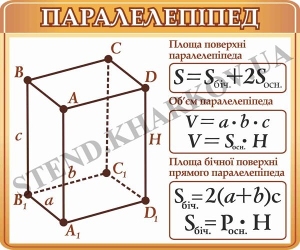 Стенд пластиковий “Паралелепіпед”