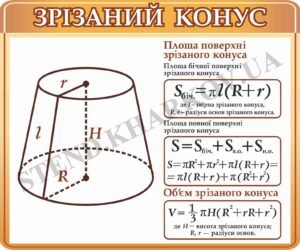 “Зрізаний конус” стенд математичний
