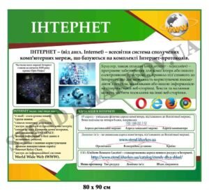 Стенд пластиковий “Інтернет”