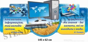 Пластиковий стенд для кабінету інформатики