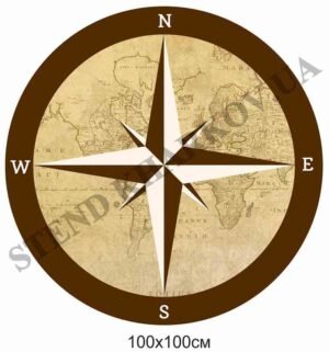 Стенд “Роза вітрів” для кабінету географії