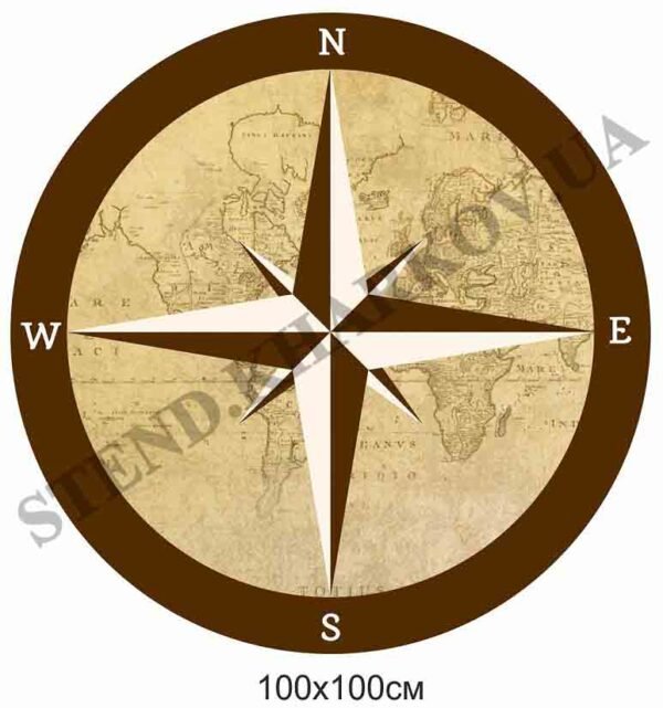 Стенд “Роза вітрів” для кабінету географії