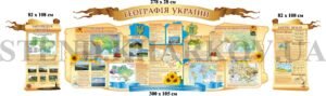 Комплект стендів у кабінет географії