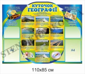 Класний куток у кабінет географії
