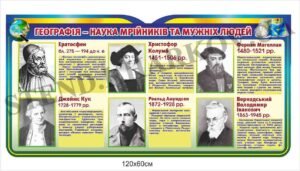 Видатні географи – стенд