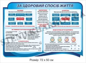 Стенд пластиковий “За здоровий спосіб життя”
