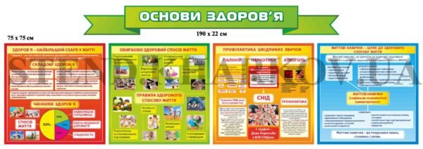 Комплект стендів з основ здоров’я