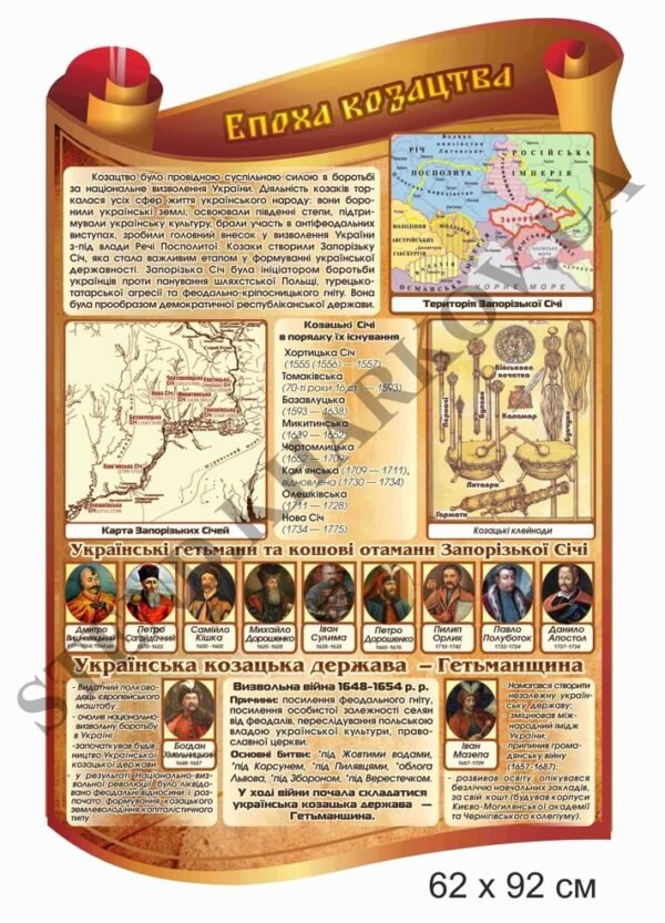 Стенд пластиковий “Епоха козацтва”