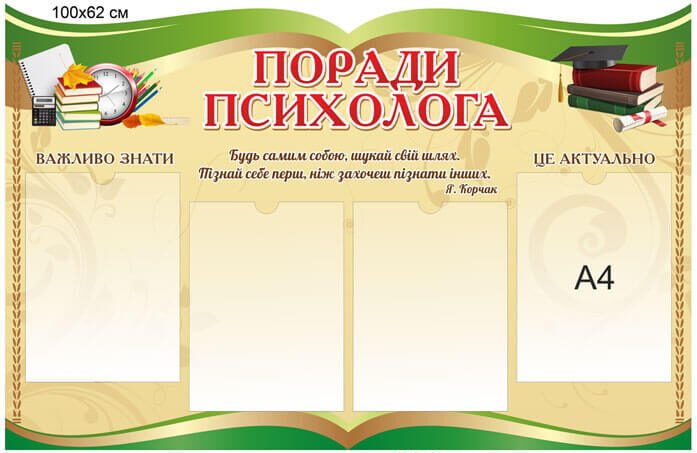 Стенди для оформлення кабінету психолога