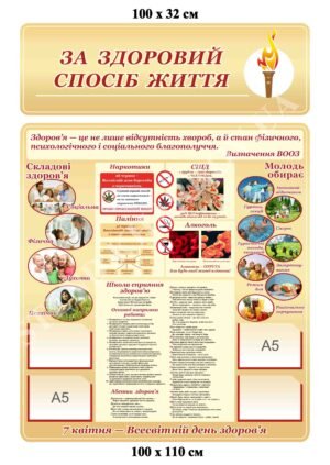 Стенд “За здоровий спосіб життя”