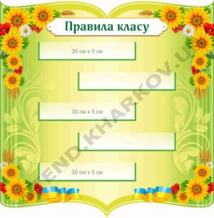 Стенд для НУШ “Правила класу”