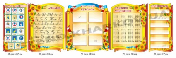 Комплект навчальних стендів в початкову школу