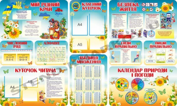 Комплект стендів для оформлення початкових класів