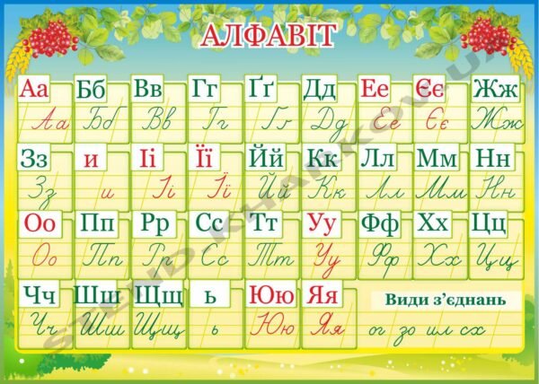 Стенд “Український алфавіт. Види з`єднань”