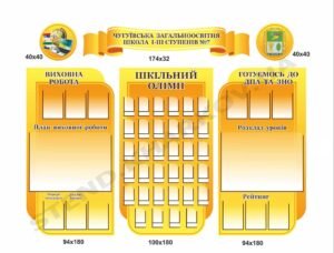 Інформаційні стенди в фойє школи