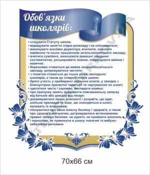 Стенд “Обов’язки школярів”