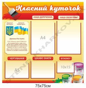 Класний куточок в кабінет технологій