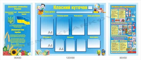 Комплект стендів в класну кімнату початкової школи