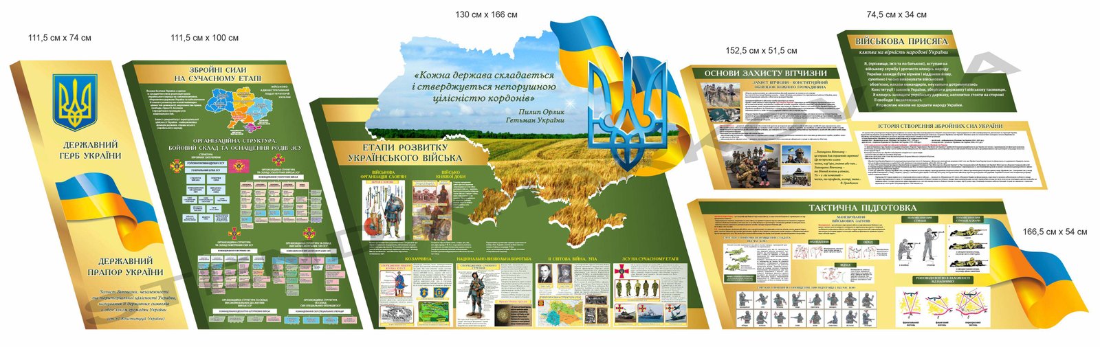 Комплект стендів в кабінет Захист України