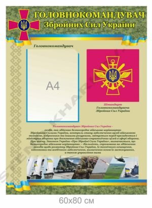 Стенд для військових “Головнокомандувач ЗСУ”