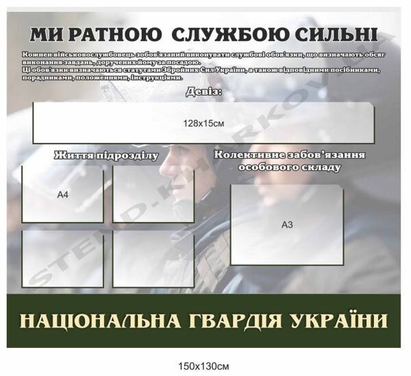 Стенд для Національної Гвардії України
