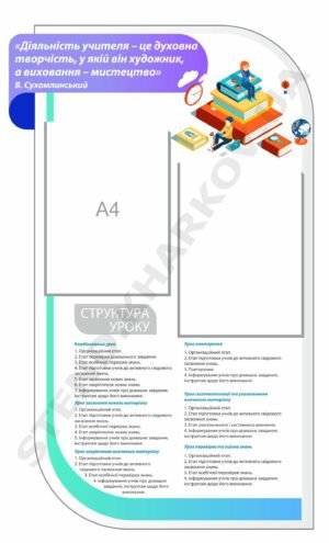 Стенд в учительську з кишенями