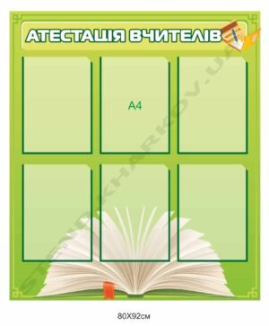 Стенд пластиковий “Атестація вчителів”