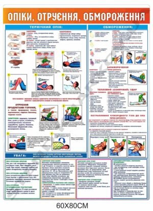 Стенд “Опіки, отруєння, обмороження”