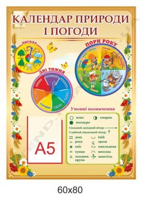 Календар природи і погоди для ДНЗ