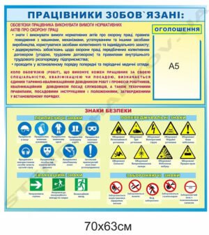 Стенд для підприємства “Працівники зобов’язані”