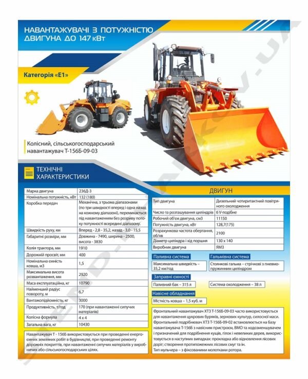 Колісний навантажувач – стенд з професійної освіти