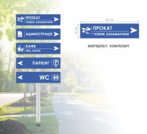 Табличка-вказівник для парку