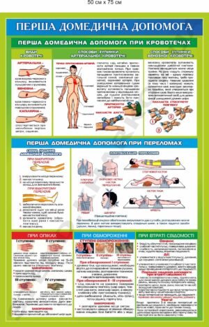 Перша домедична допомога  – стенд з пластику