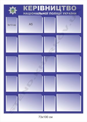 Керівництво Національної поліції – стенд з кишенями