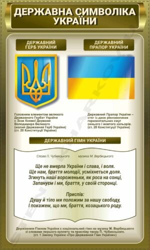 Стенд “Державна символіка України”