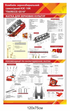 Стенд “Комбайн КЗС-10К “ПАЛЕССЕ GS10. Жатка для зернових культур”