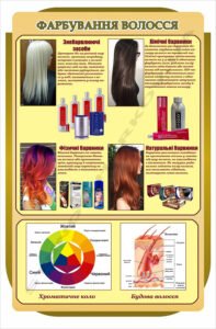 Стенд для перукарів "Фарбування волосся"