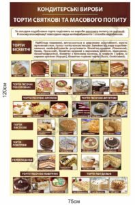 Стенд "Торти святкові та масового попиту"