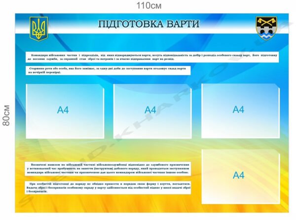 Стенд “Підготовка варти до несення служби”