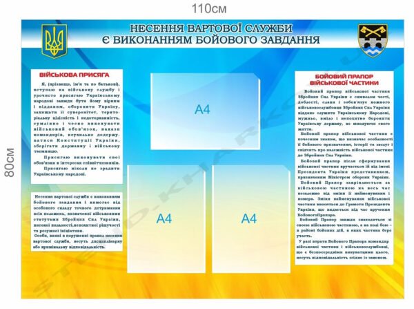 Стенд для військових “Несення вартової служби”