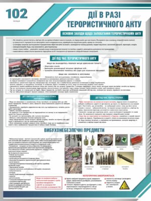 Стенд “Дії під час терористичного акту”