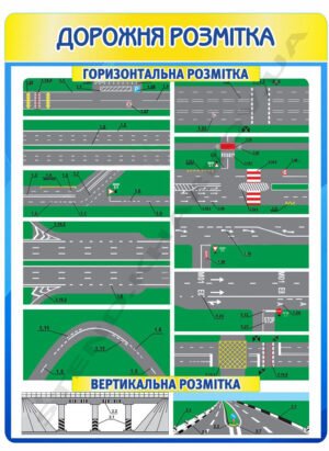 Дорожня розмітка – стенд для автошколи