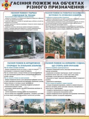 Гасіння пожеж на різних об’єктах – стенд для ДСНС
