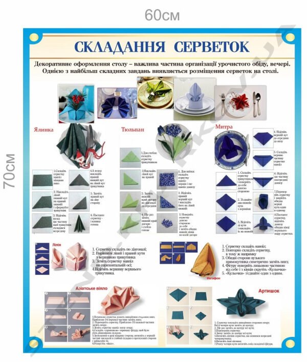 Стенд “Складання серветок”