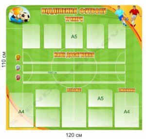 Інформаційний стенд для відділення футболу
