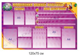 Інформаційний стенд для відділення важкої атлетики